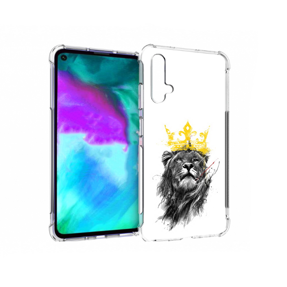 Чехол бампер MyPads король-лев для Huawei nova 5T противоударный