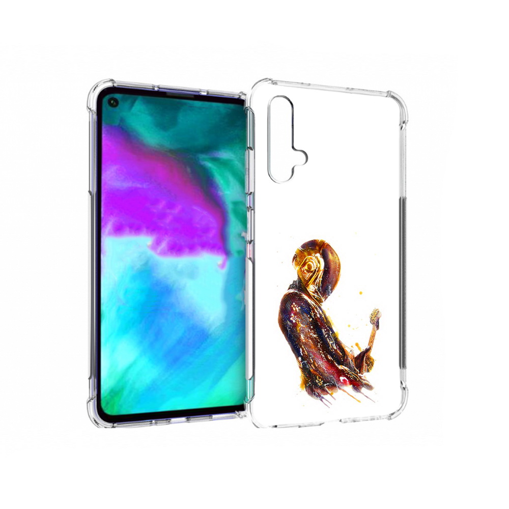 

Чехол бампер MyPads космо-музыкант для Huawei nova 5T противоуда, Прозрачный, Tocco