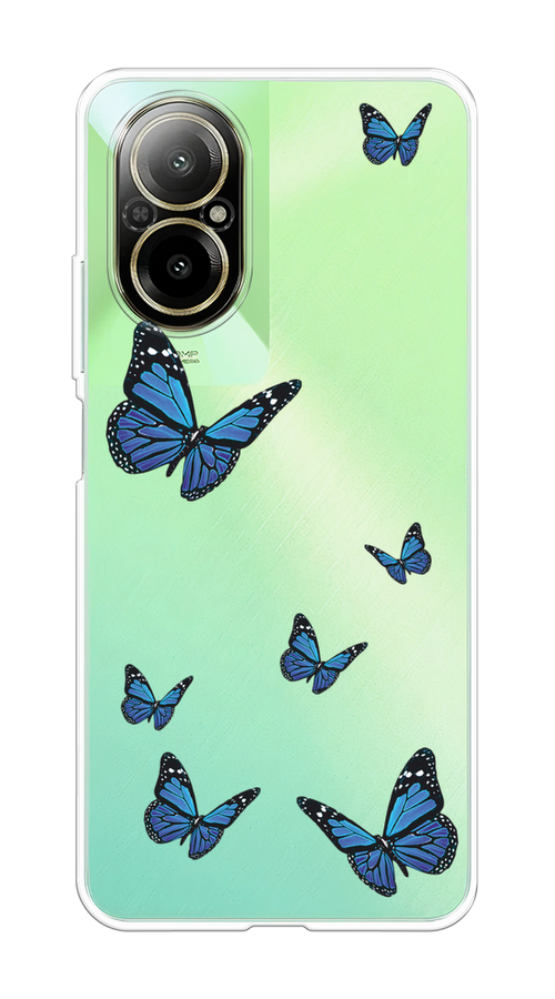 

Чехол на Realme C67 4G "Blue butterflies", Синий;черный, 2515750-1