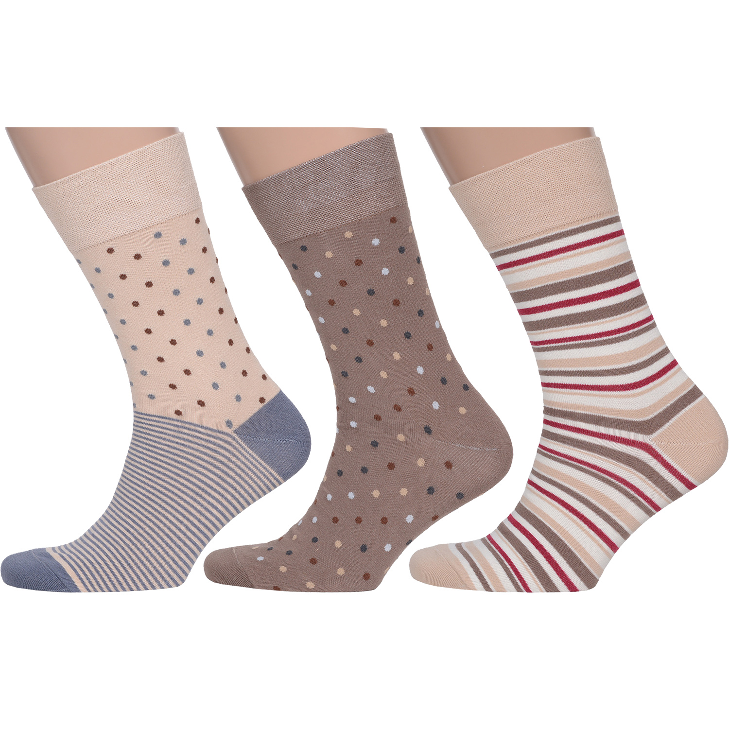 

Комплект носков мужских MoscowSocksClub msk3-М33 коричневых; бежевых; синих 27, Коричневый;бежевый;синий, msk3-М33