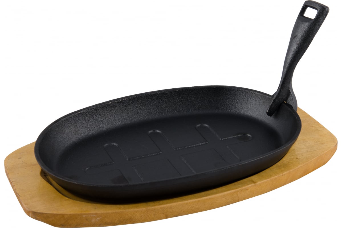 Сковорода ТМ My Real Iron Cook чугун съемная ручка овал MC2265