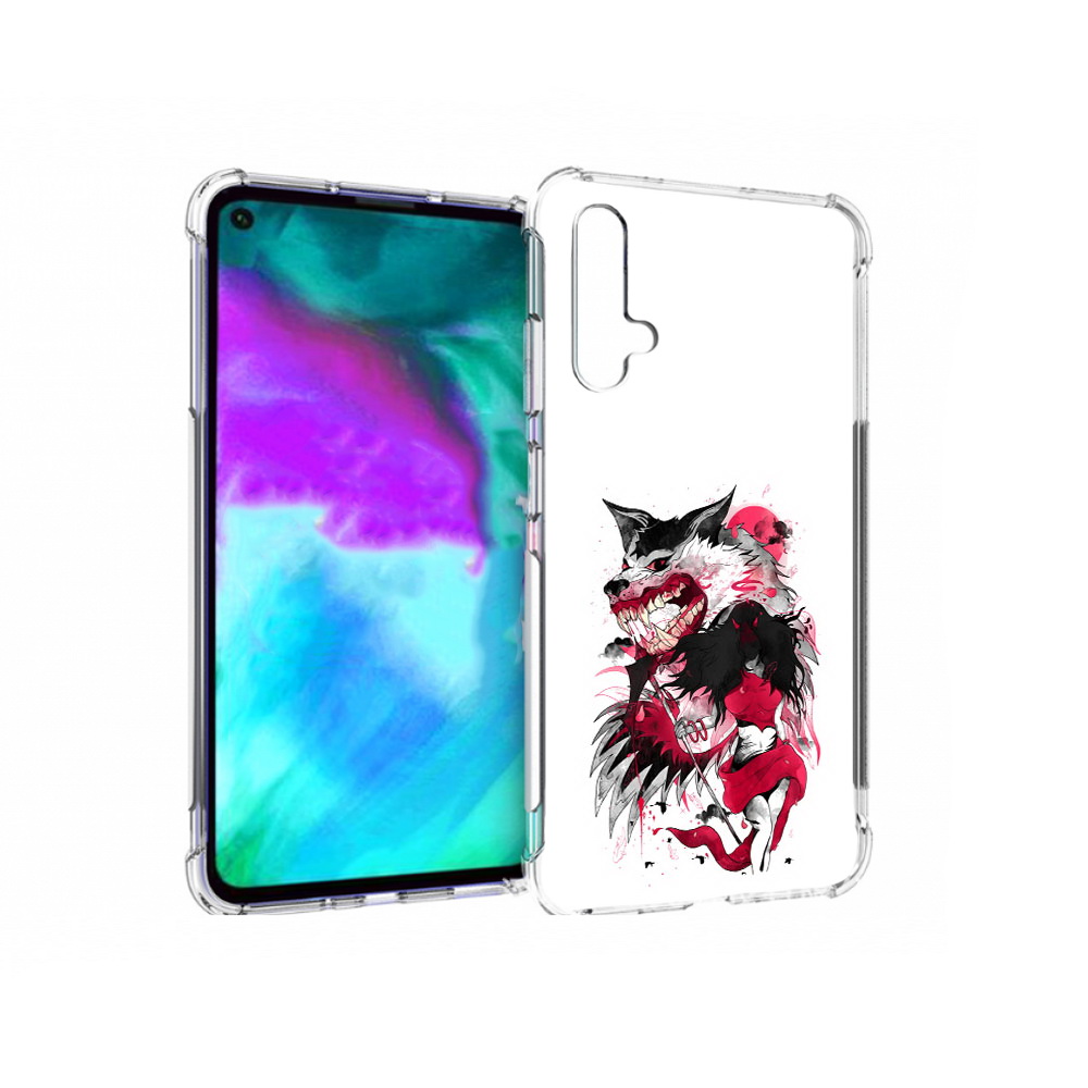 Чехол бампер MyPads красная шапочка для Huawei nova 5T противоуд