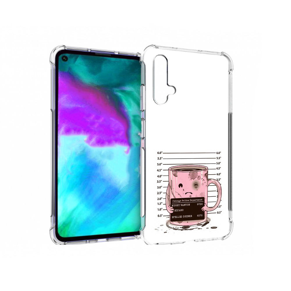 

Чехол бампер MyPads кружка для Huawei nova 5T противоударный, Прозрачный, Tocco