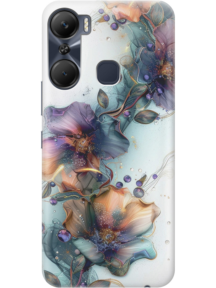 

Силиконовый чехол на Infinix Hot 12 Pro с принтом "Мистические цветы", Прозрачный;белый;зеленый, 762092610
