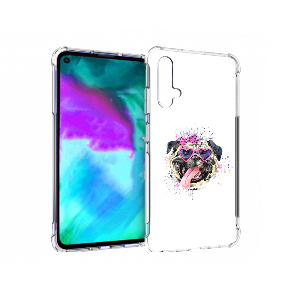 

Чехол бампер MyPads Веселая собака для Huawei nova 5T противоуда, Прозрачный, Tocco