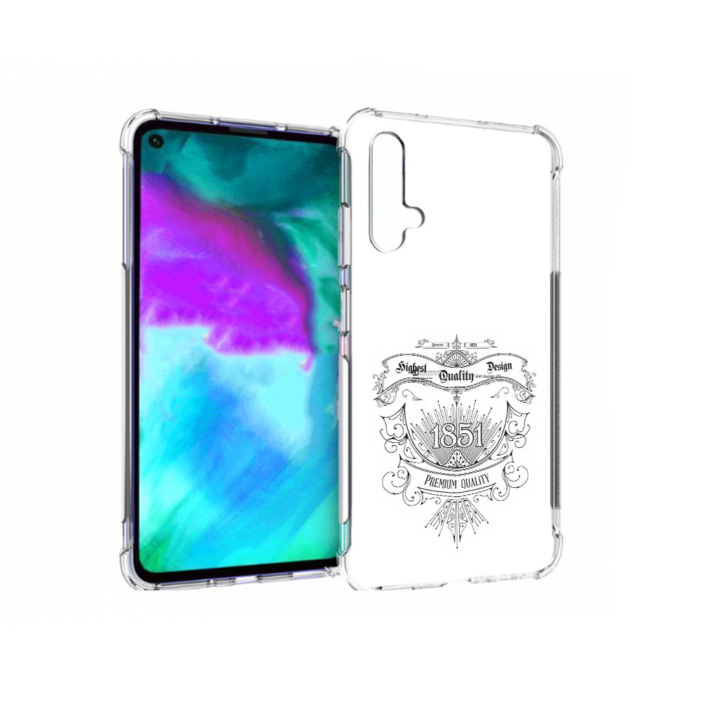

Чехол бампер MyPads логотип 1851 год для Huawei nova 5T противоу, Прозрачный, Tocco
