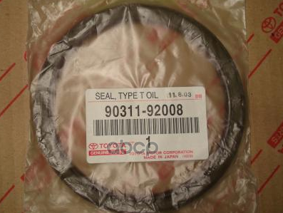 

Сальник коленвала TOYOTA-LEXUS 9031192008 Toyota Camry V20 1996-2001; Camry V30 2001