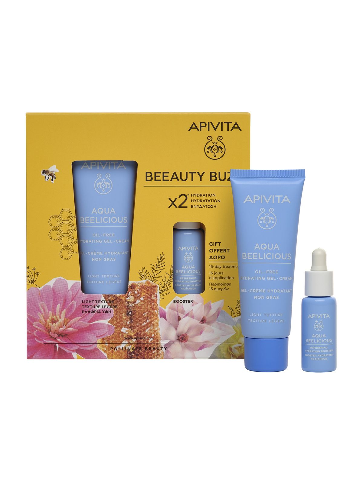 Увлажняющий набор для ухода за кожей APIVITA BEEAUTY BUZZ AQUA BEELICIOUS HYDRATING SET