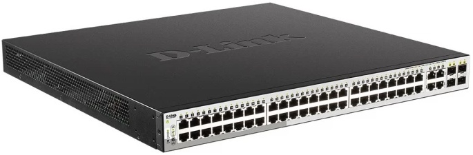 

Коммутатор D-Link DGS-1210-52MP/F4A черный, DGS-1210-52MP/F4A