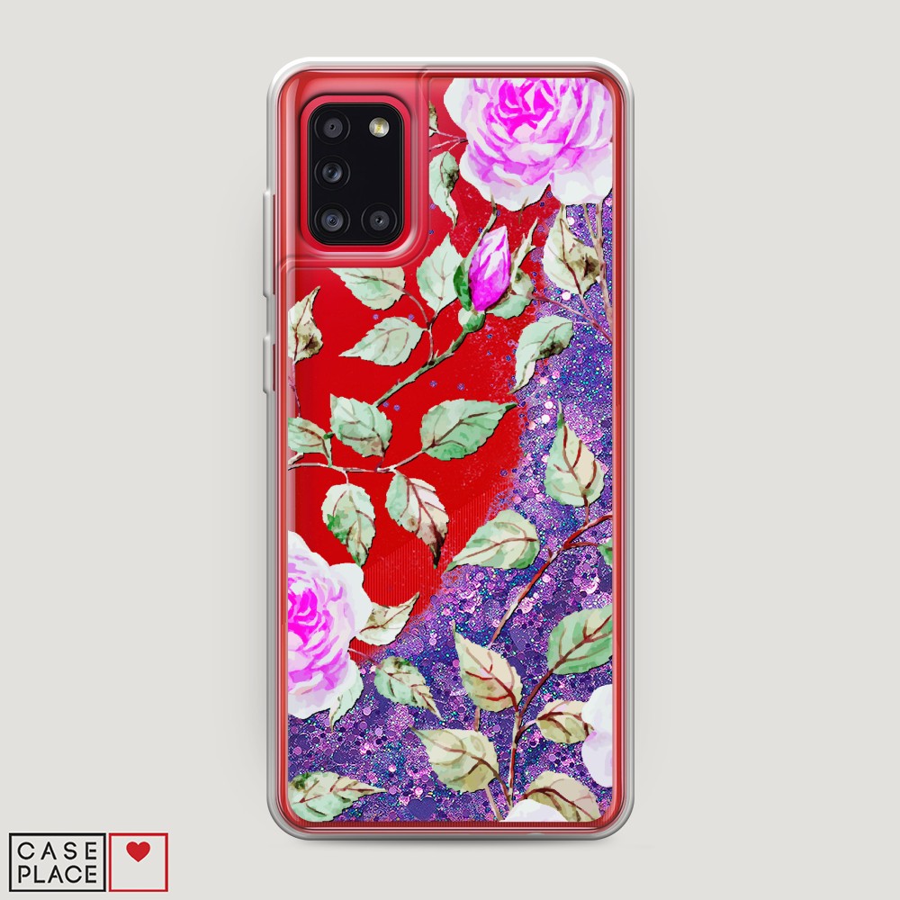 

Жидкий чехол с блестками "Цветочная фантазия 7" на Samsung Galaxy A31, 2100392-1
