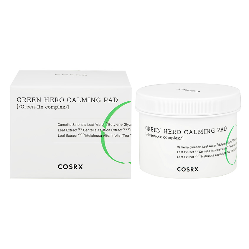 Пэды для лица Cosrx One Step Green Hero для чувствительной кожи, 70 шт. 