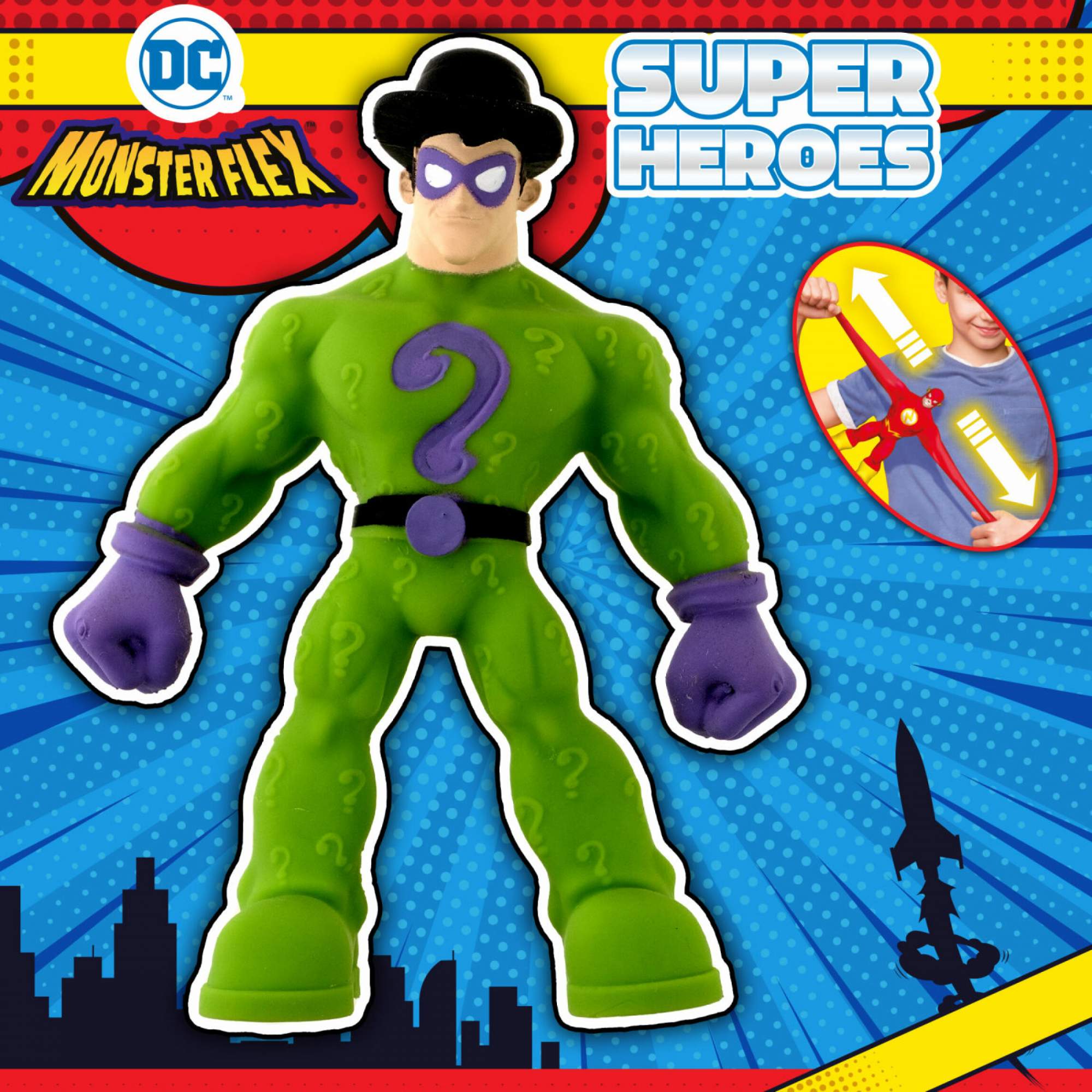 Жвачка для рук 1toy MONSTER FLEX SUPER HEROES, The Riddler