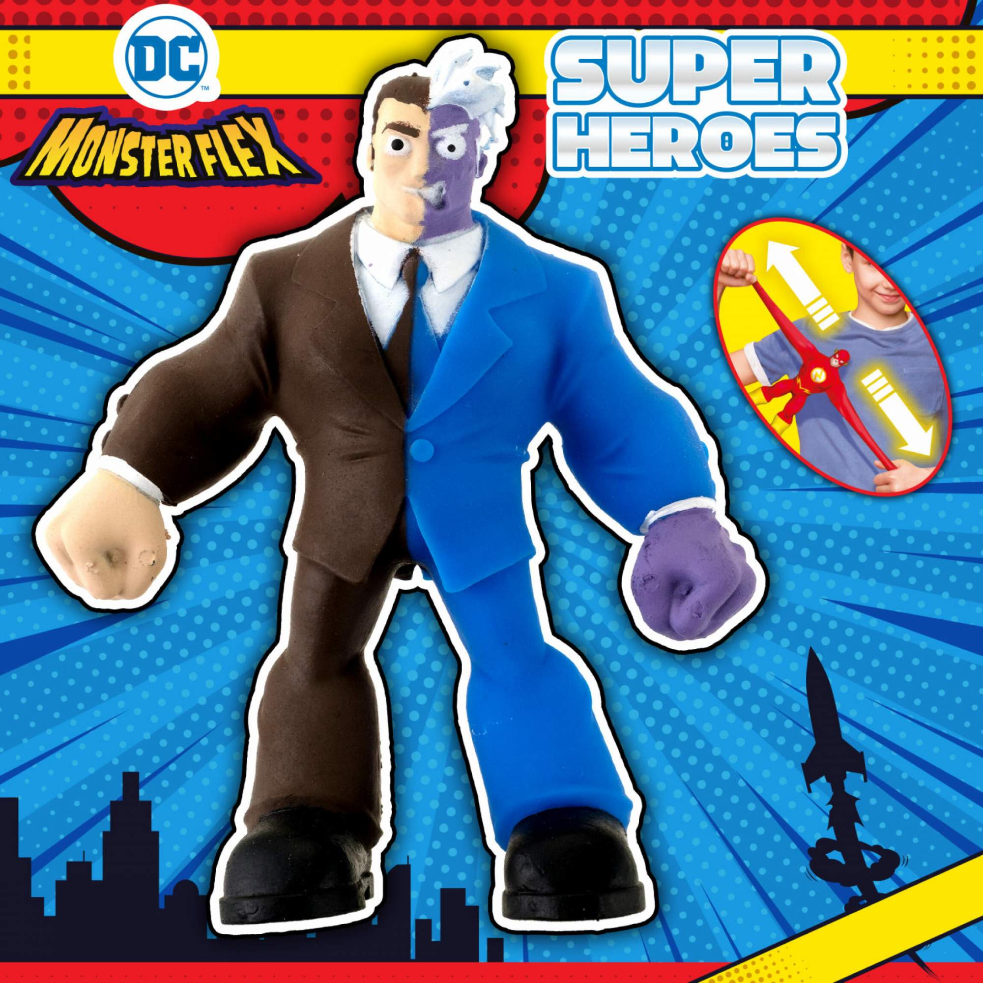 Жвачка для рук 1toy MONSTER FLEX SUPER HEROES, Two-Face