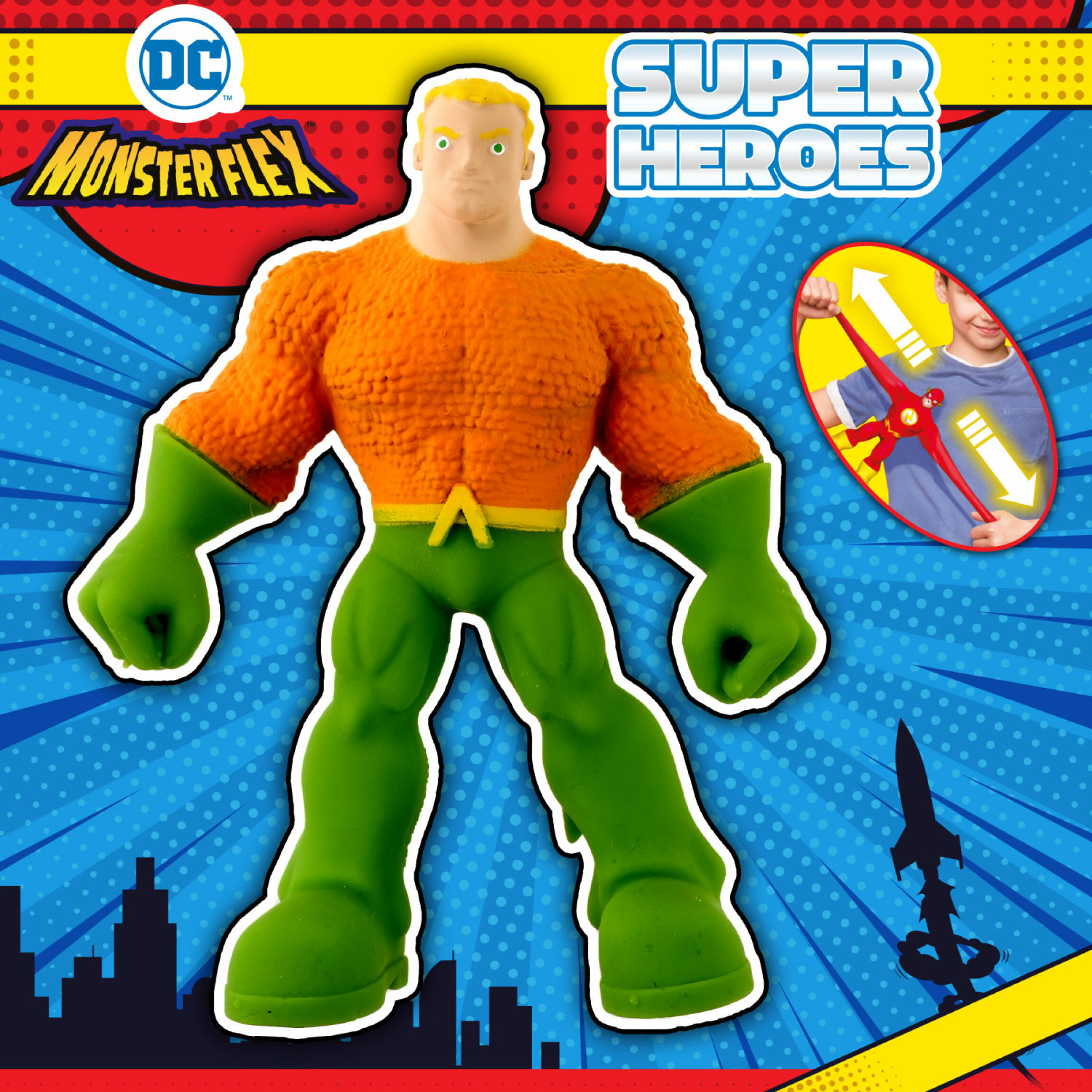 Жвачка для рук 1toy MONSTER FLEX SUPER HEROES, Aquaman