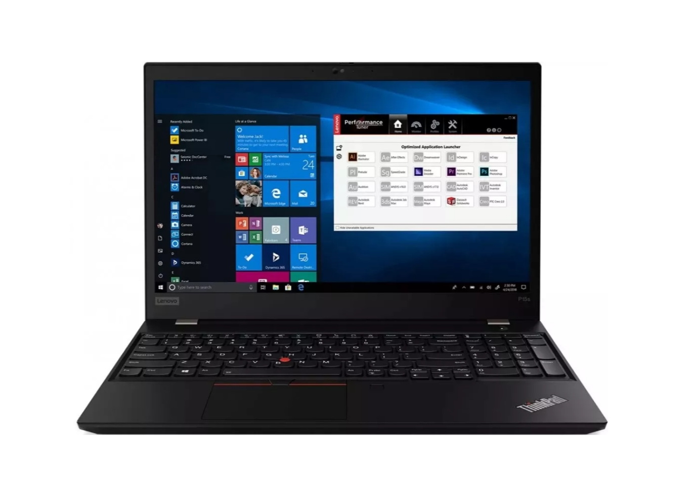 фото Ноутбук lenovo thinkpad p15s black (20t40038rt)