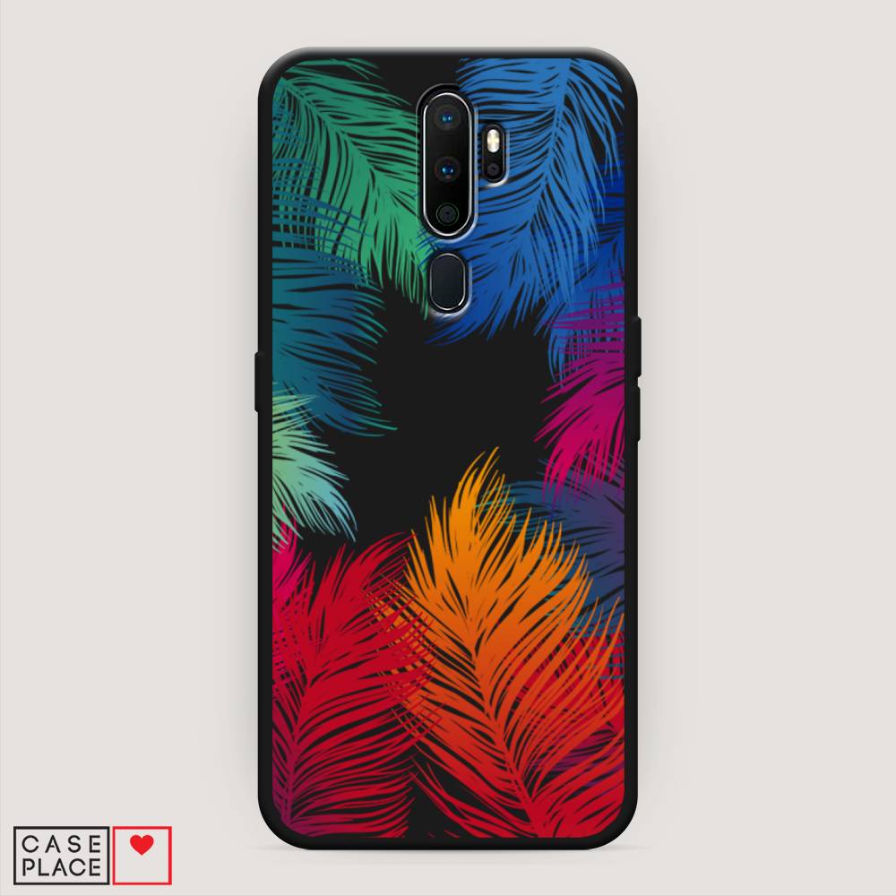 

Чехол Awog на Oppo A5/A9 2020 "Рамка из перьев", Разноцветный, 251952-1