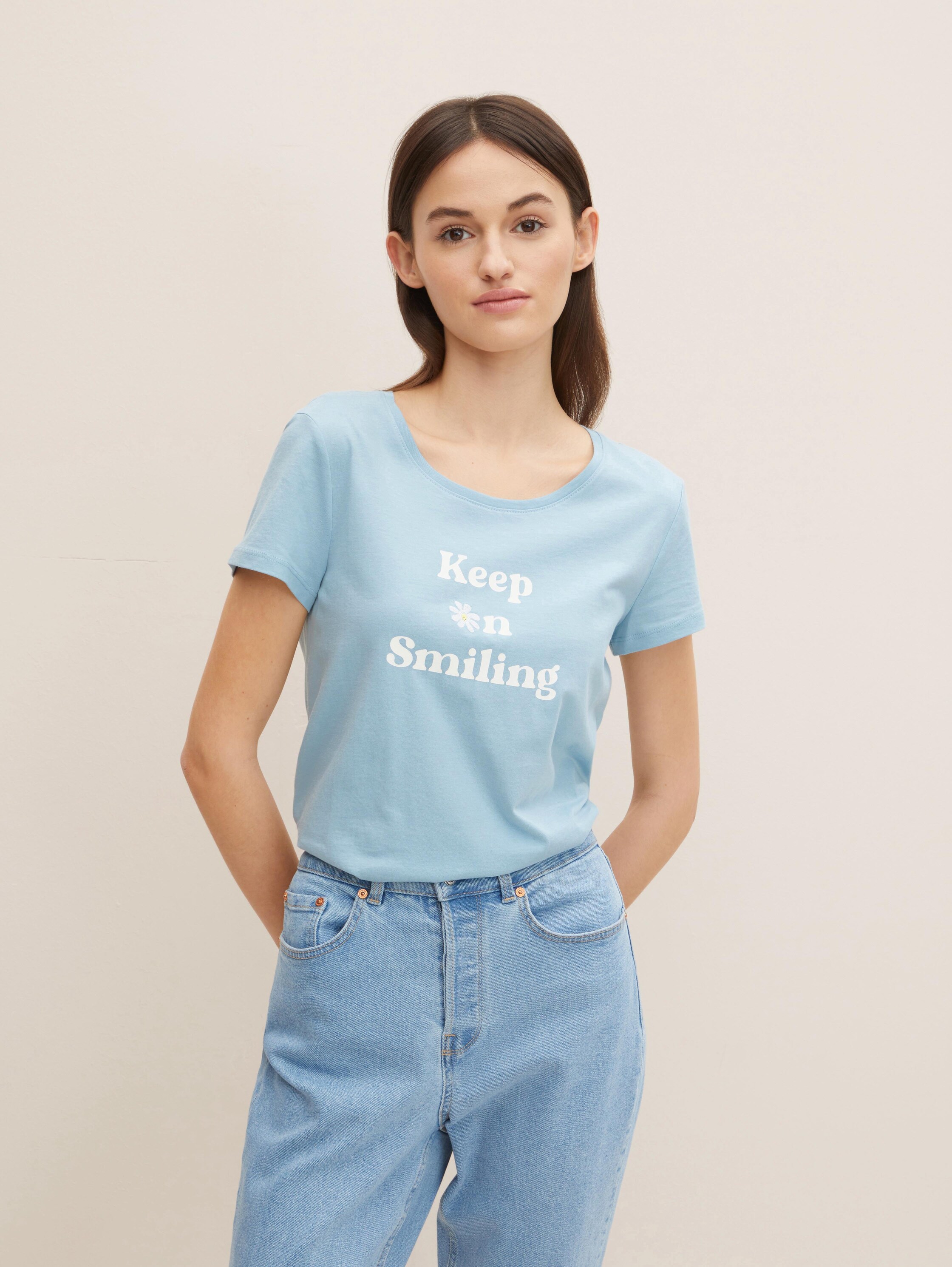 

Футболка женская TOM TAILOR 1031486 голубая S, Голубой, 1031486