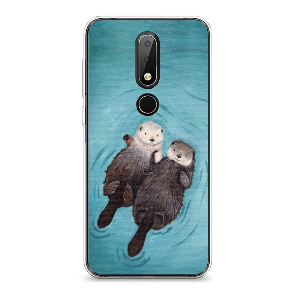 

Чехол Awog на Nokia 6.1 Plus / Нокиа 6.1 Plus "Парочка бобров", Голубой, 121850-10