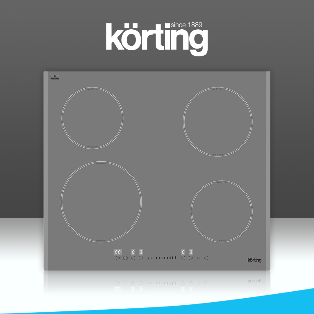 Встраиваемая варочная панель индукционная Korting HI 64560 BGR серый