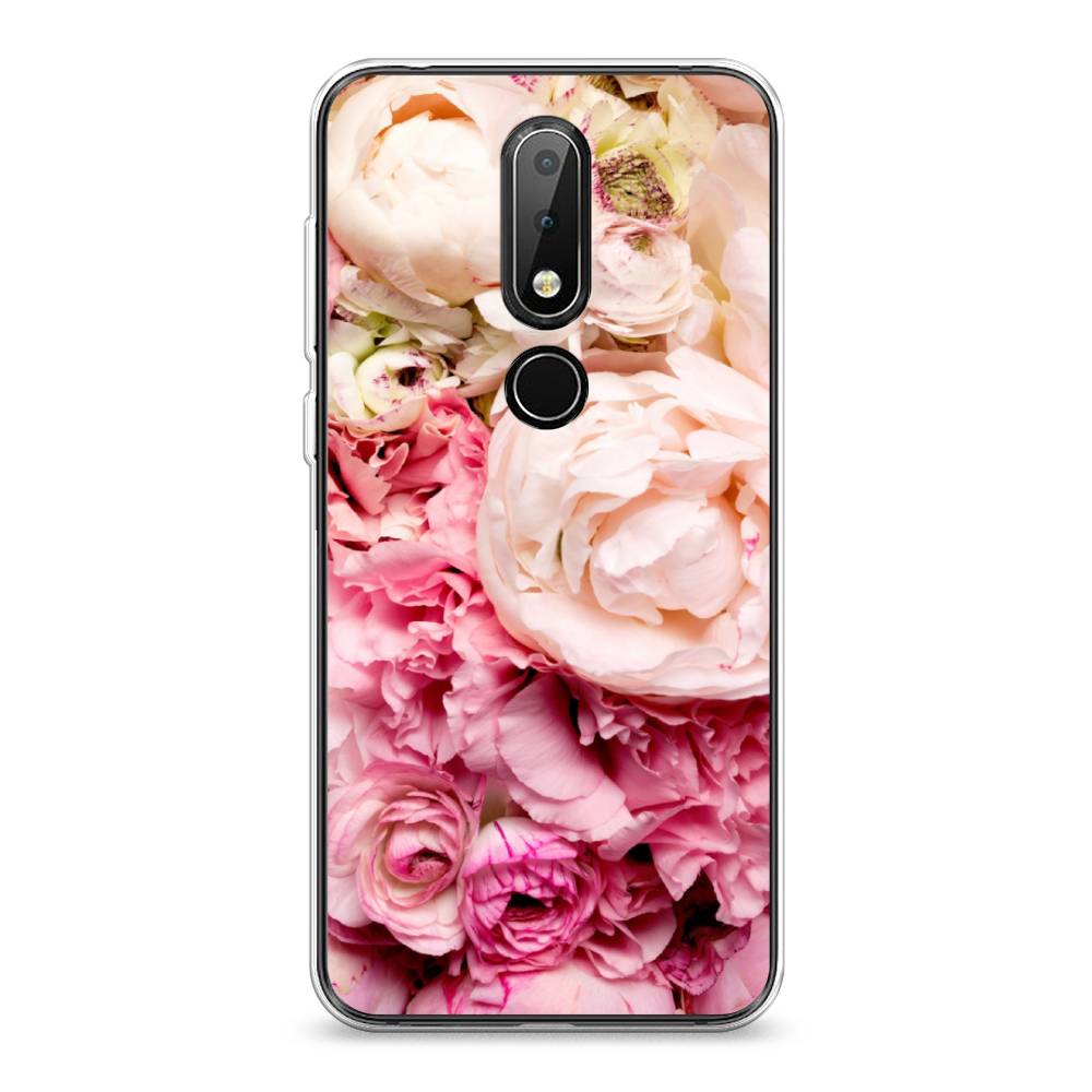 

Чехол Awog на Nokia 6.1 Plus / Нокиа 6.1 Plus "Пионы яркие", Розовый, 121850-8