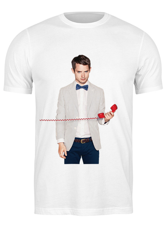 

Футболка мужская Printio Elijah wood with red phone белая 2XL, Белый, Elijah wood with red phone