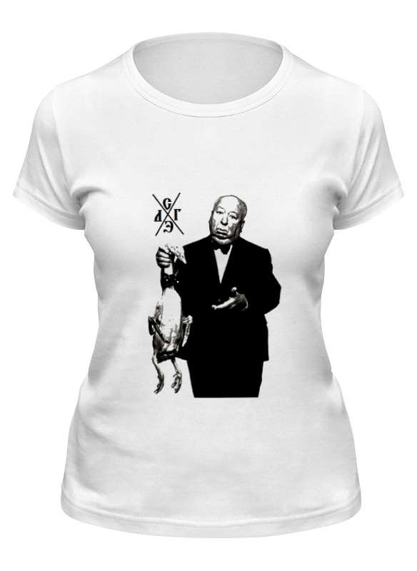 

Футболка женская Printio Hitchcock белая 2XL, Белый, Hitchcock