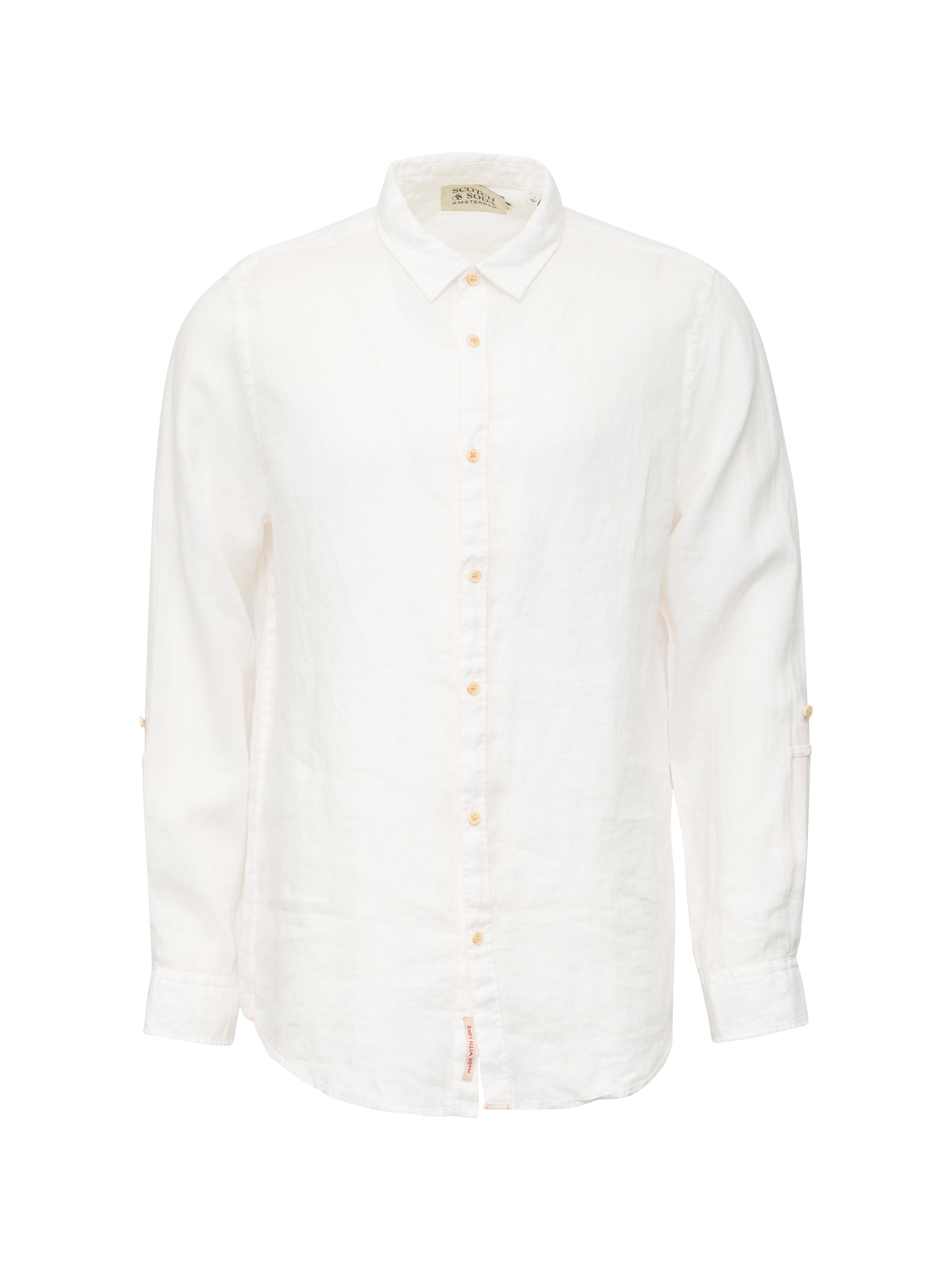 

Рубашка мужская Scotch & Soda 165982 белая 54 RU, Белый, 165982