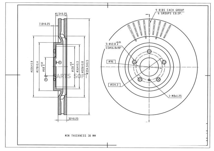 

AVANTECH BR3031S Диск тормозной 1шт