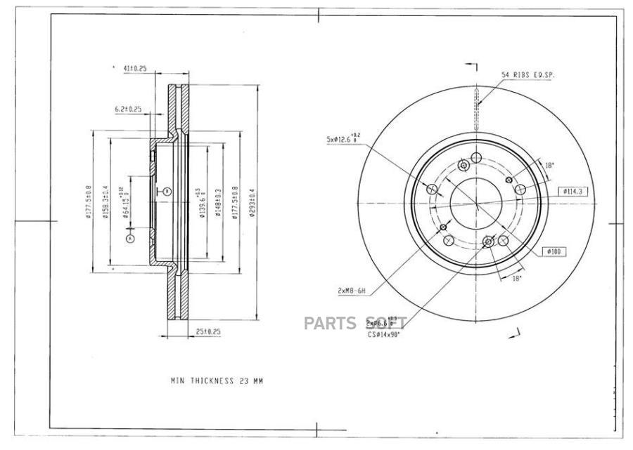 

AVANTECH BR3037S Диск тормозной 1шт