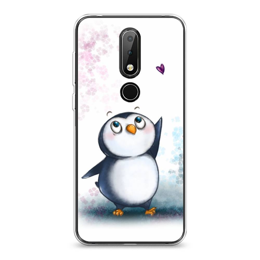 

Чехол Awog на Nokia 6.1 Plus / Нокиа 6.1 Plus "Пингвин и сердечко", Белый, 121850-1