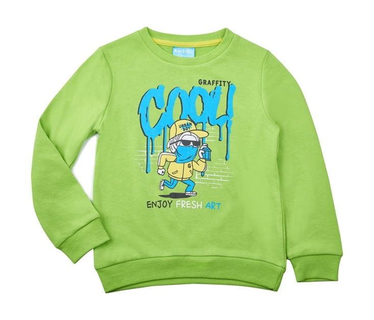 

Свитшот детский Kari Kids SS24C56700622, светло-зеленый, 104, SS24C56700622