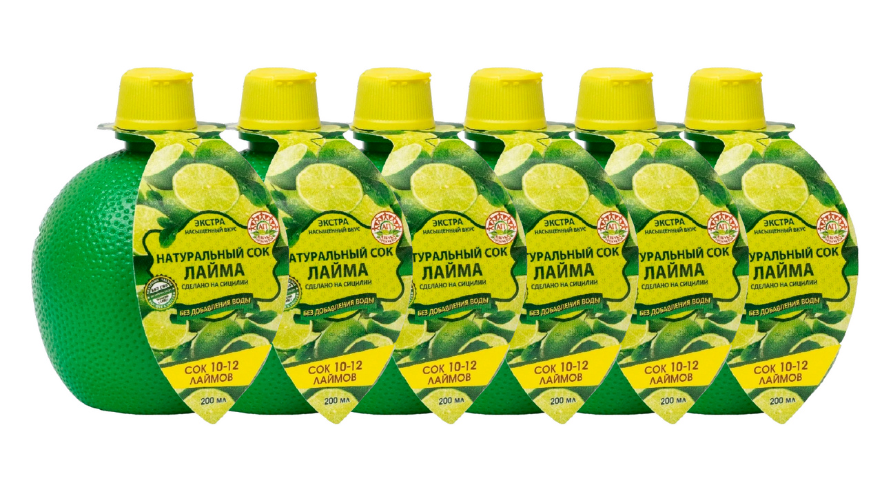 

Натуральный сок лайма АЗБУКА ПРОДУКТОВ 200 мл - 6 шт., 6 шт.