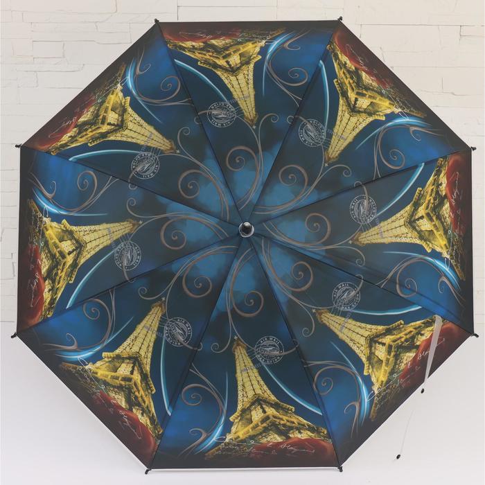 Зонт полуавтоматический, Города, 8 спиц, R 49 см