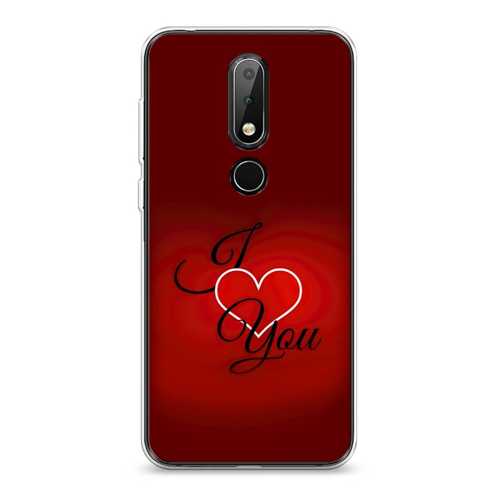 

Чехол Awog на Nokia 6.1 Plus / Нокиа 6.1 Plus "I love you 3", Красный;черный, 121850-6
