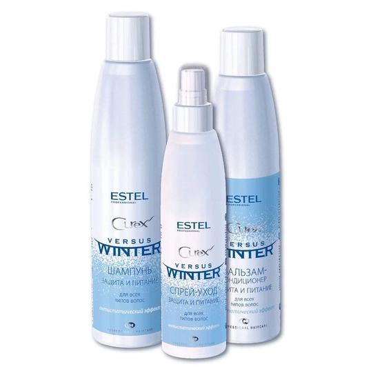 Набор для волос Estel Curex Versus Winter Зимняя защита Шампунь Бальзам Спрей-уход