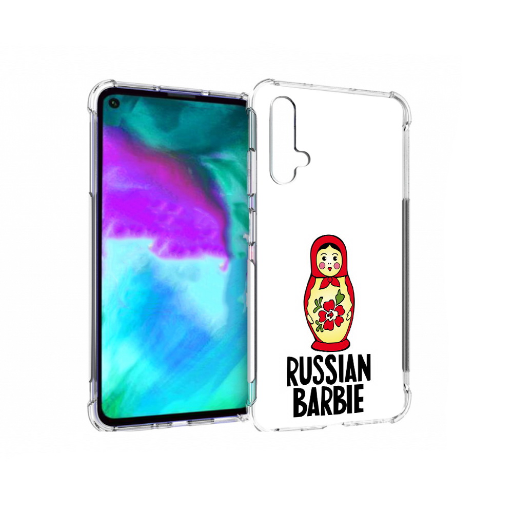 

Чехол бампер MyPads матрешка для Huawei nova 5T противоударный, Прозрачный, Tocco