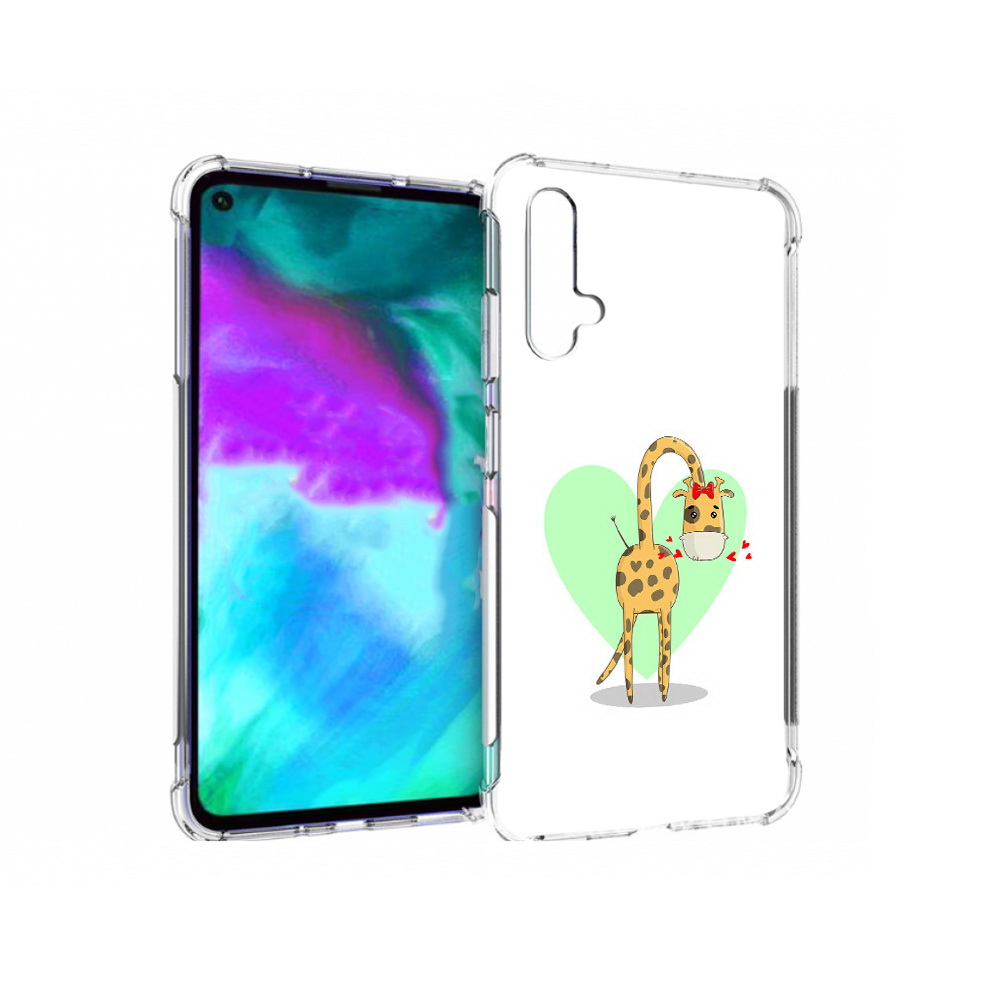 

Чехол бампер MyPads Влюбленный жираф 14 февраля для Huawei nova, Прозрачный, Tocco
