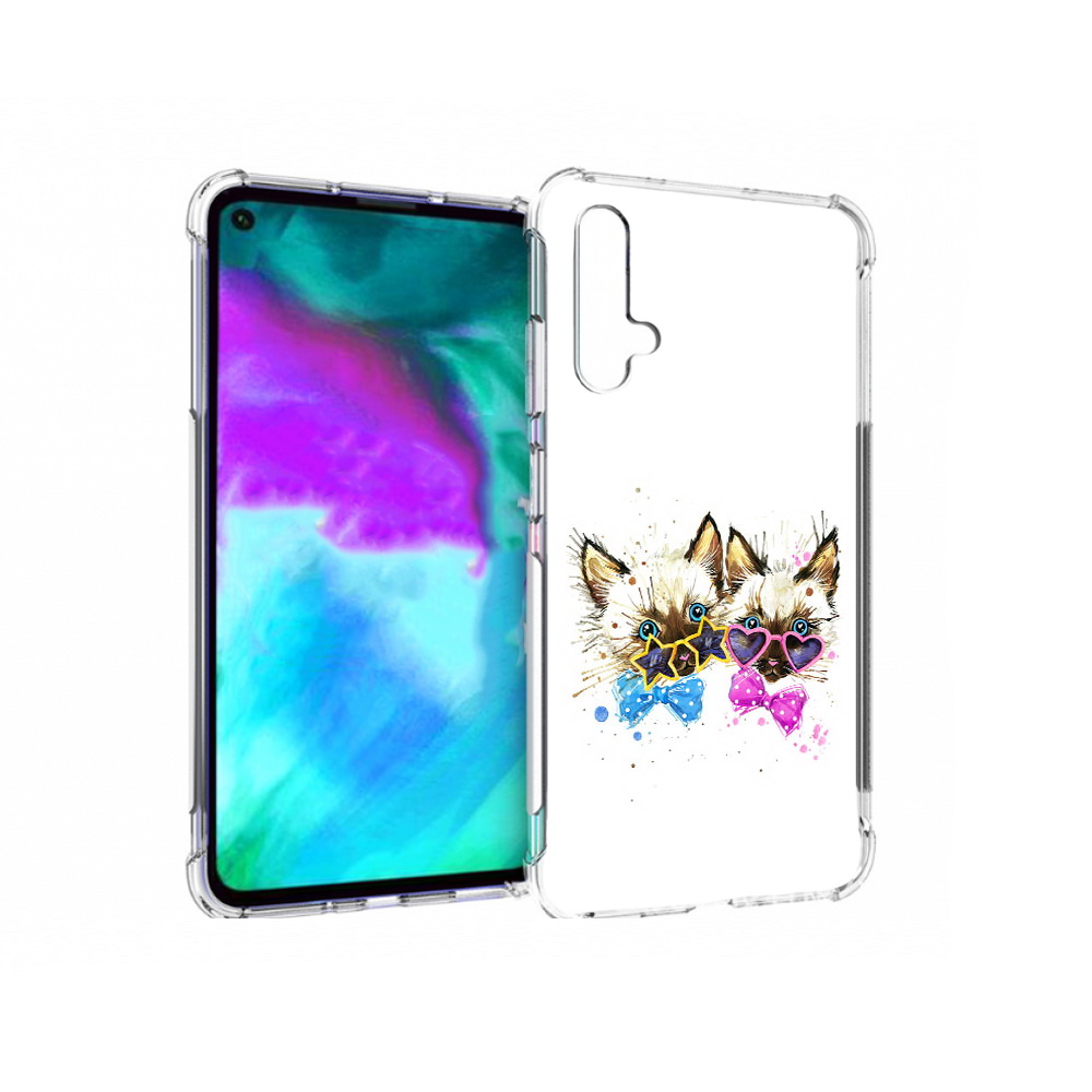 

Чехол бампер MyPads милые котята для Huawei nova 5T противоударный, Прозрачный, Tocco