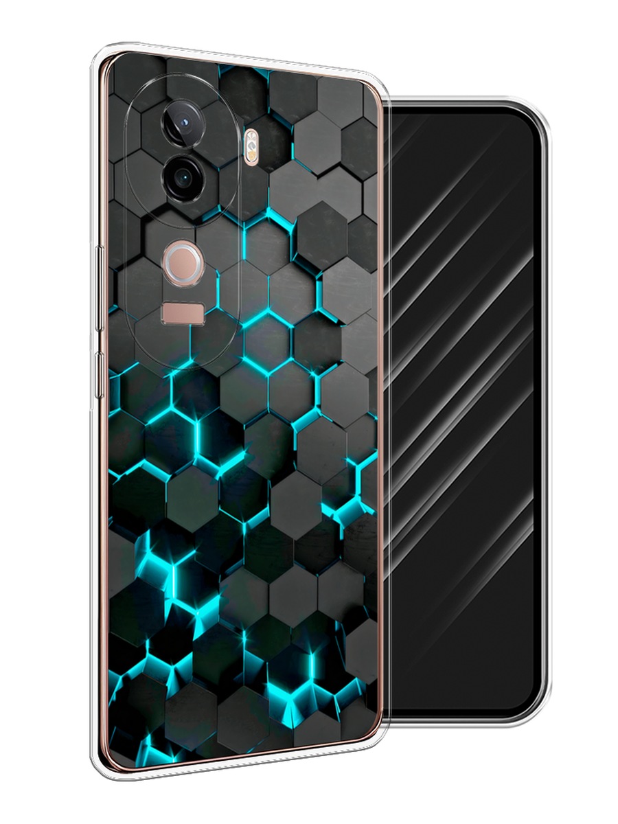 

Чехол Awog на Vivo V40e "Соты бирюзовые", Черный;бирюзовый;синий, 2611950-1