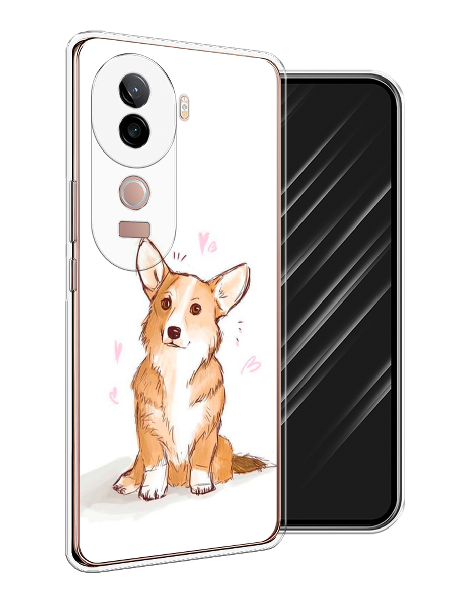 

Чехол Awog на Vivo V40e "Корги любовь", Бежевый;белый, 2611950-1