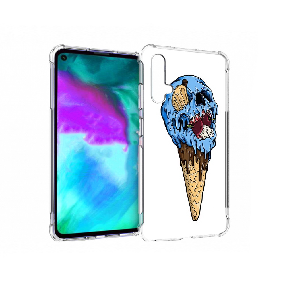 

Чехол бампер MyPads мороженное череп для Huawei nova 5T противоу, Прозрачный, Tocco