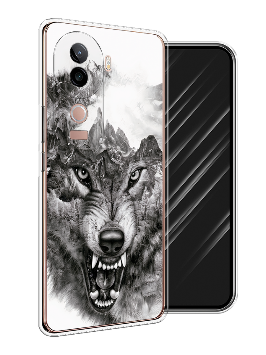 

Чехол Awog на Vivo V40e "Волк в горах", Серый;белый;бежевый, 2611950-1