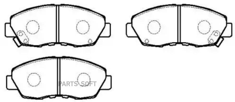 

Колодки тормозные дисковые HONDA: ACCORD 90-98 ACURA: 1.6EL 9 HSB HP5041