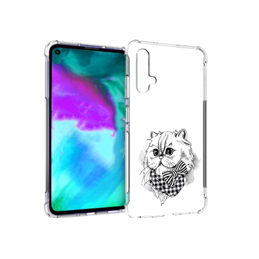 

Чехол бампер MyPads нарисованная красивая кошечка для Huawei nov, Прозрачный, Tocco