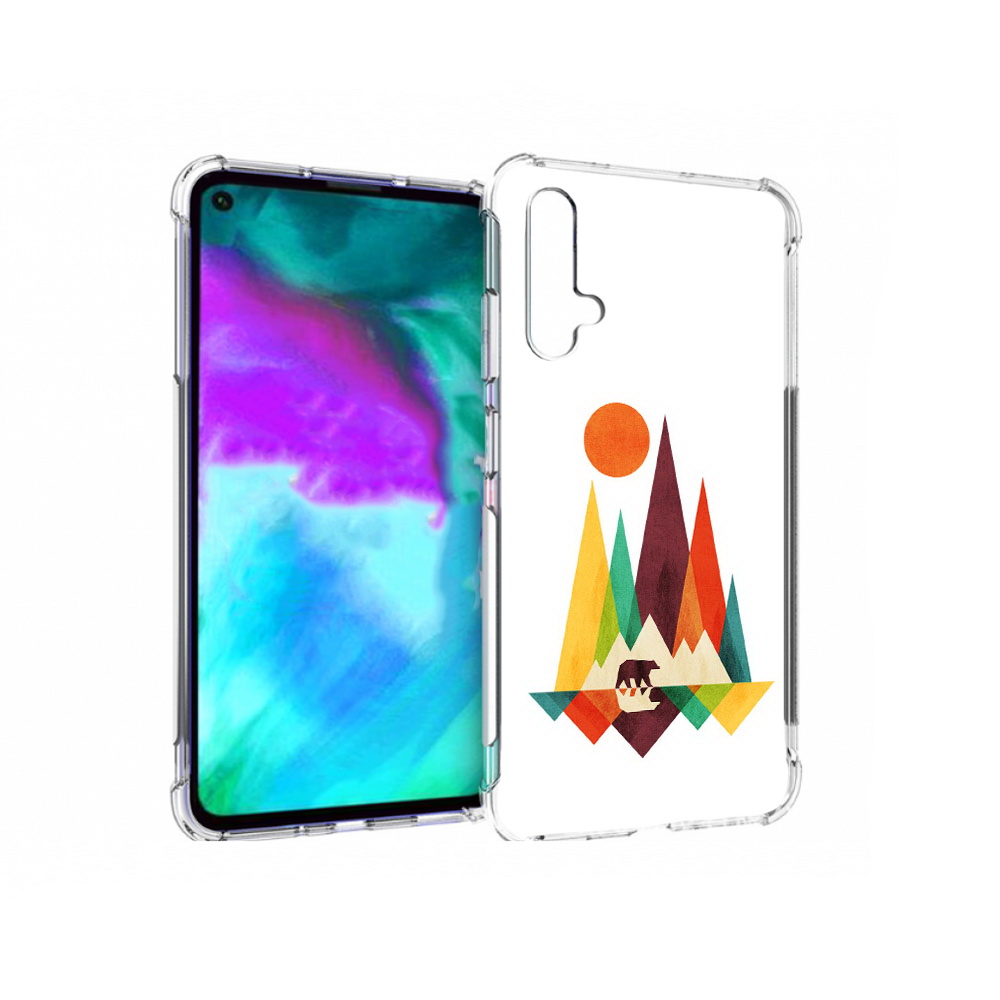 

Чехол бампер MyPads нарисованные горы с медведем для Huawei nova, Прозрачный, Tocco