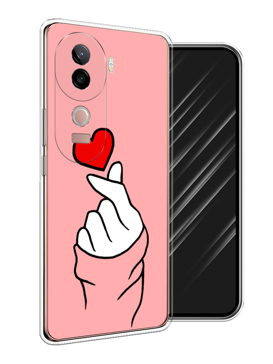 

Чехол Awog на Vivo V40e "Милое сердечко", Белый;красный;черный, 2611950-1