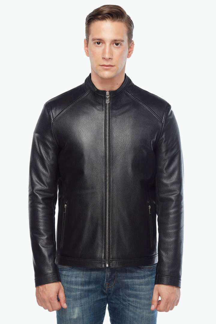 

Кожаная куртка мужская Deriza 35-194S черная 3XL (товары доставляются из-за рубежа), Черный, 35-194S