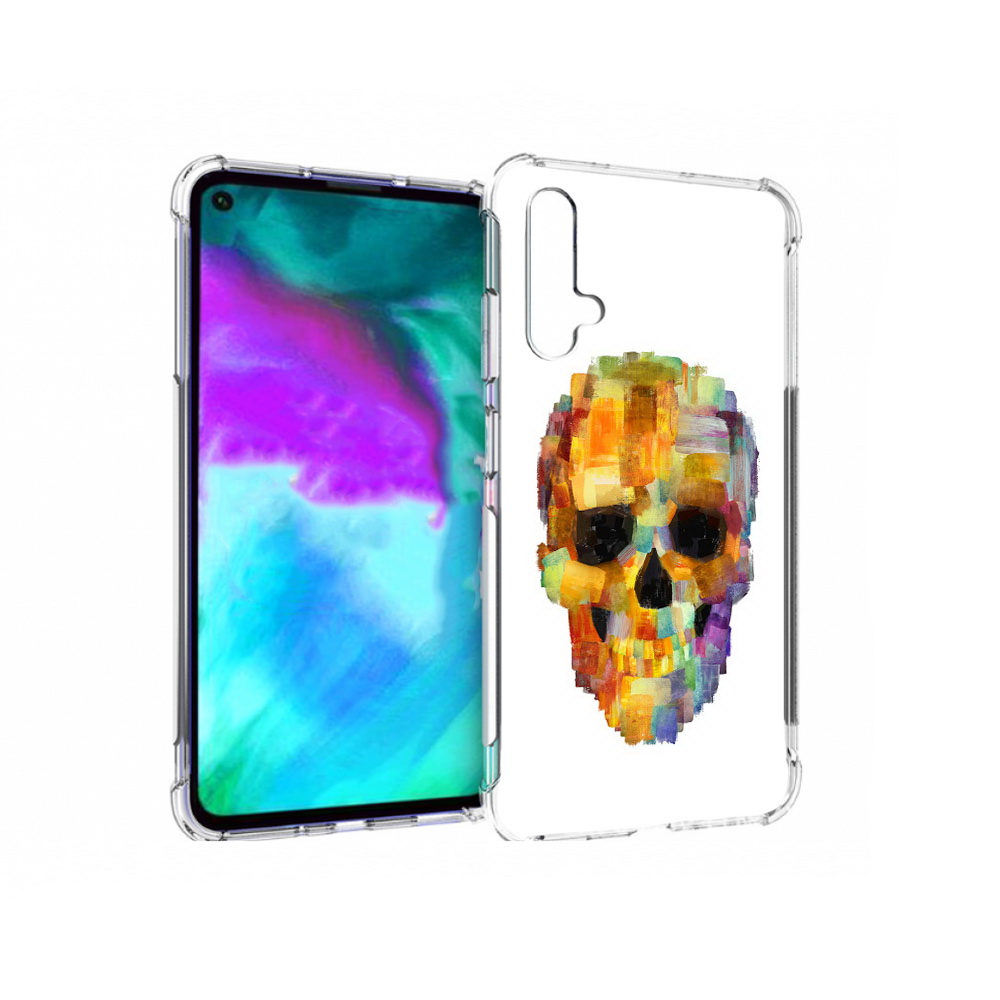 

Чехол бампер MyPads нарисованный череп для Huawei nova 5T против, Прозрачный, Tocco