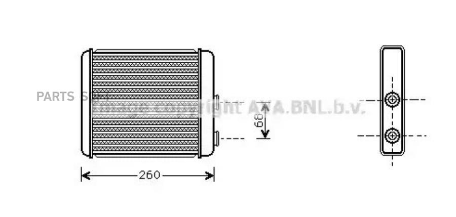 AVA Радиатор печки AVA OL6259