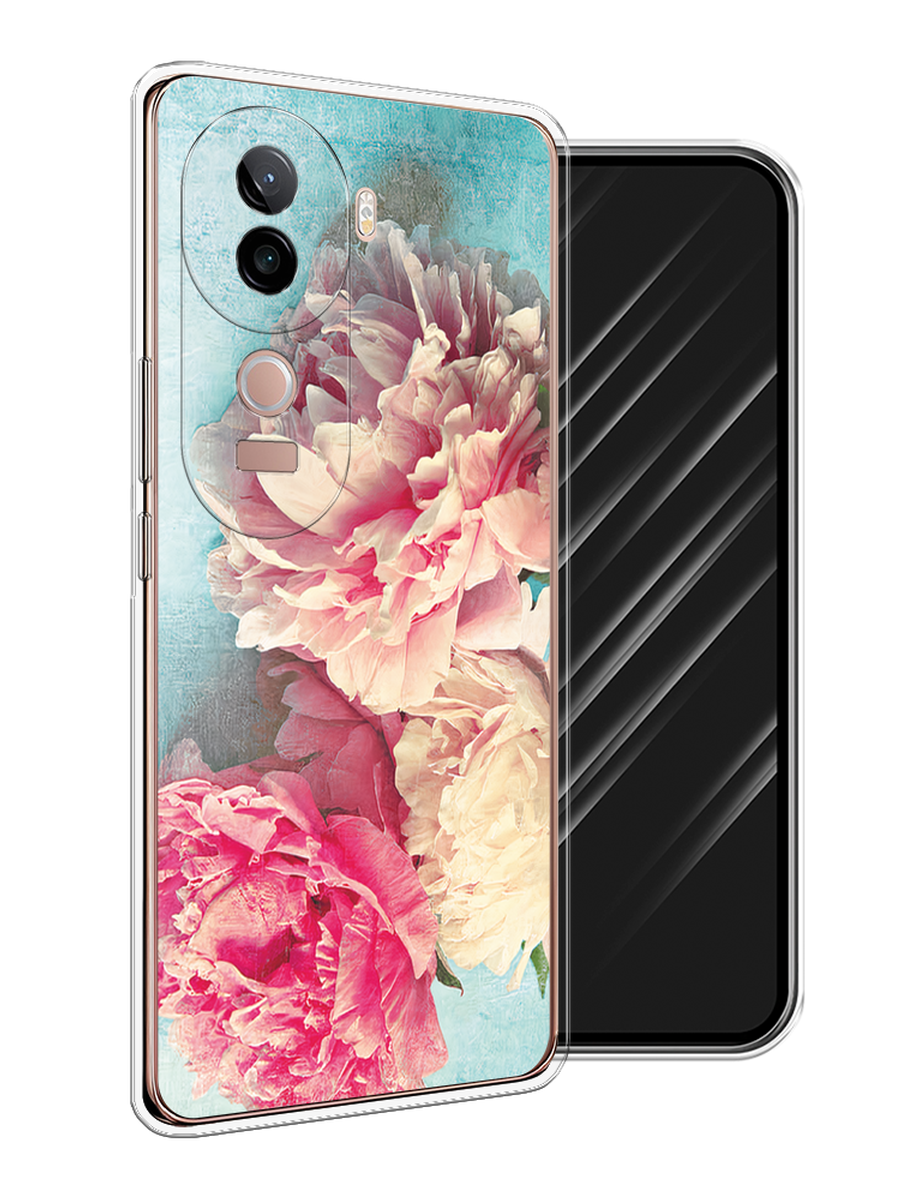 

Чехол Awog на Vivo V40e "Пионы new", Бирюзовый, 2611950-1